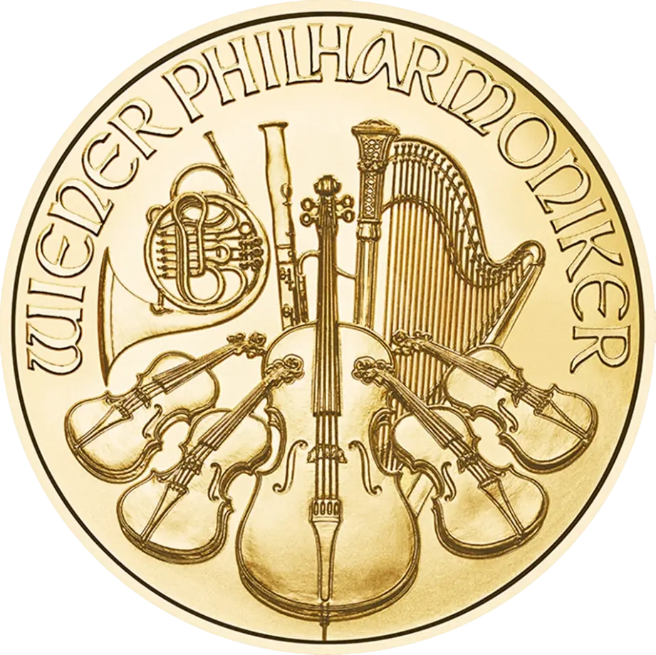 1/10 oz Filharmonicy Wiedeńscy Złota Moneta | 2025