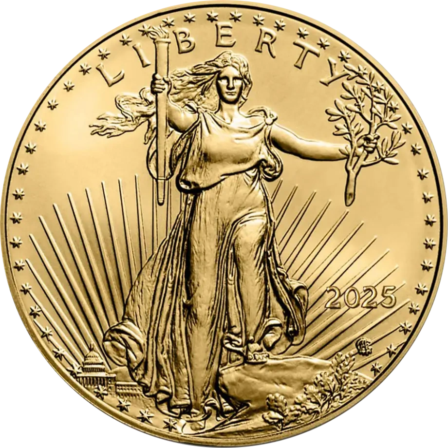 1/2 oz Amerykański Orzeł Złota Moneta | 2025