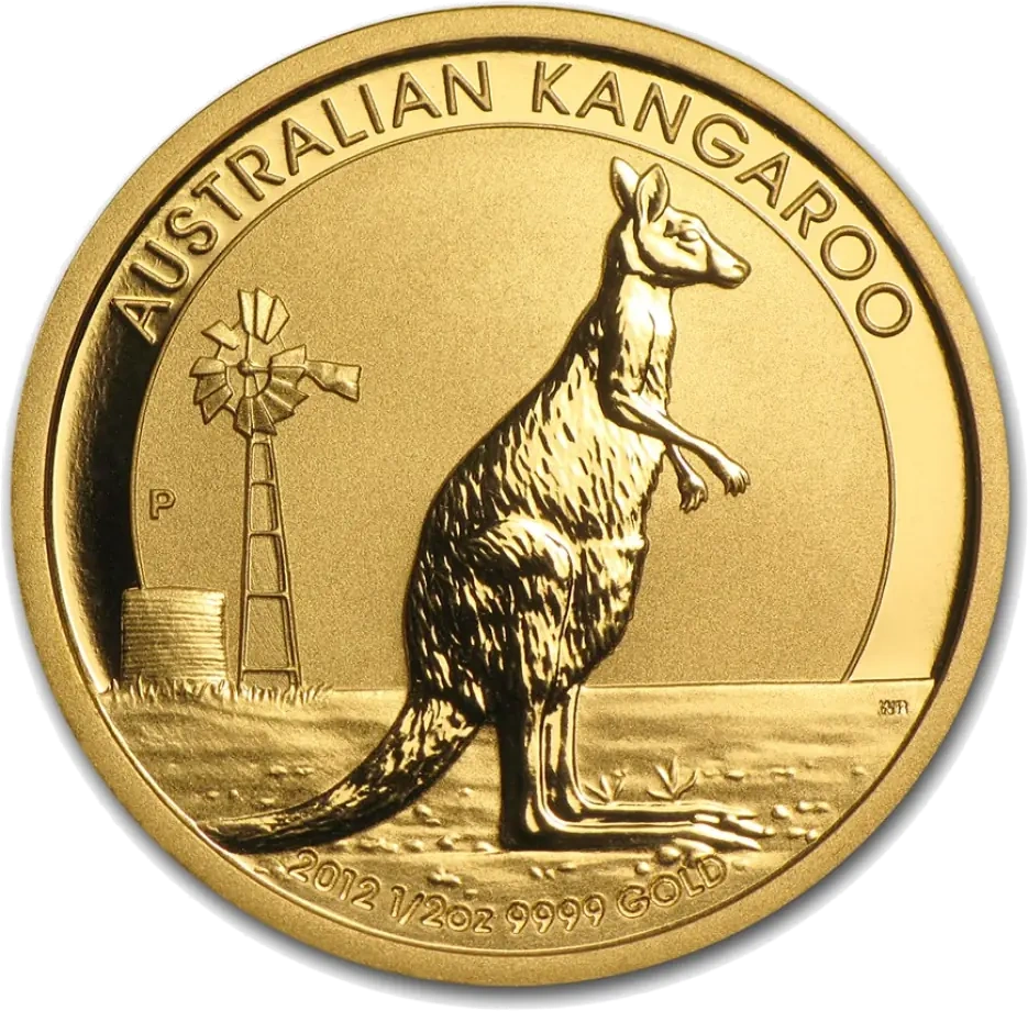 1/2 Uncji Australijski Kangur Złota Moneta | Mieszane Roczniki