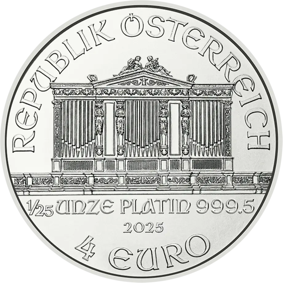 1/25 oz Filharmonicy Wiedeńscy Platynowa Moneta | 2025