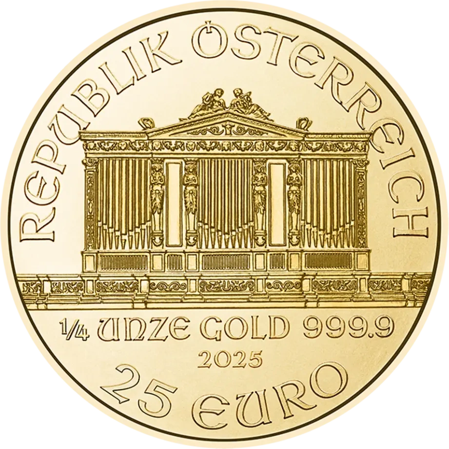 1/4 oz Filharmonicy Wiedeńscy Złota Moneta | 2025