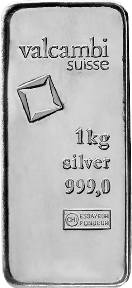 1 Kilogram Srebrna Sztabka | Valcambi