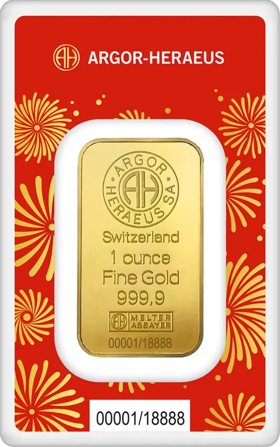 1 oz Rok Węża Złota Sztabka | Argor-Heraeus | 2025