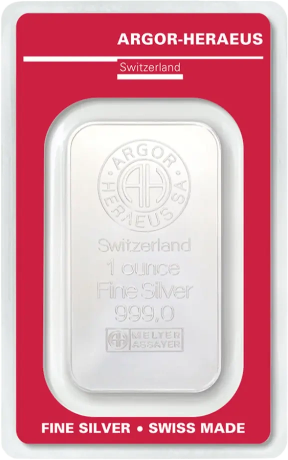 1 oz Srebrna Sztabka | Argor-Heraeus