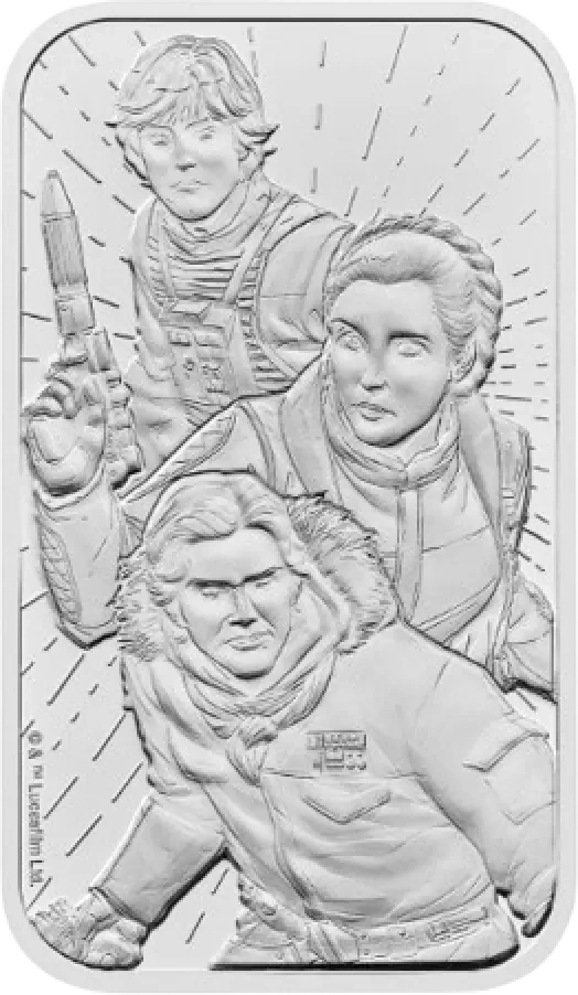 1 oz Star Wars Light Side Srebrna Sztabka | The Royal Mint
