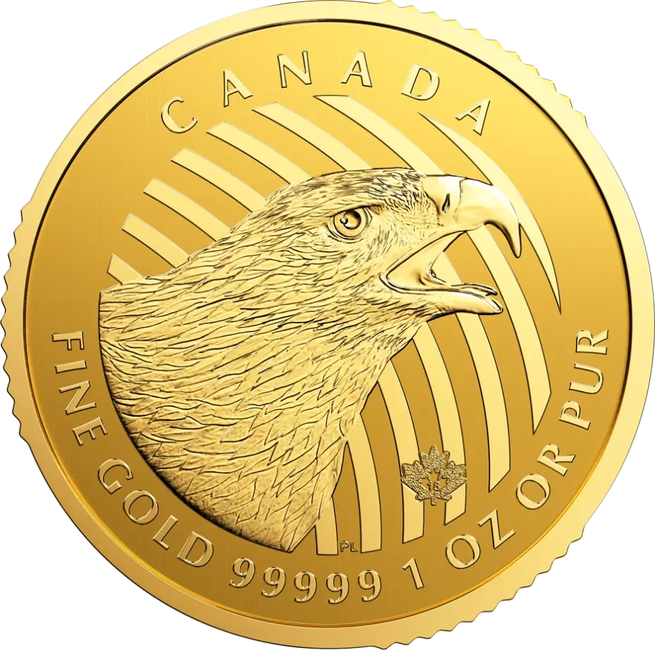1 Uncja Zew Natury Złoty Orzeł .99999 Złota Moneta | 2018