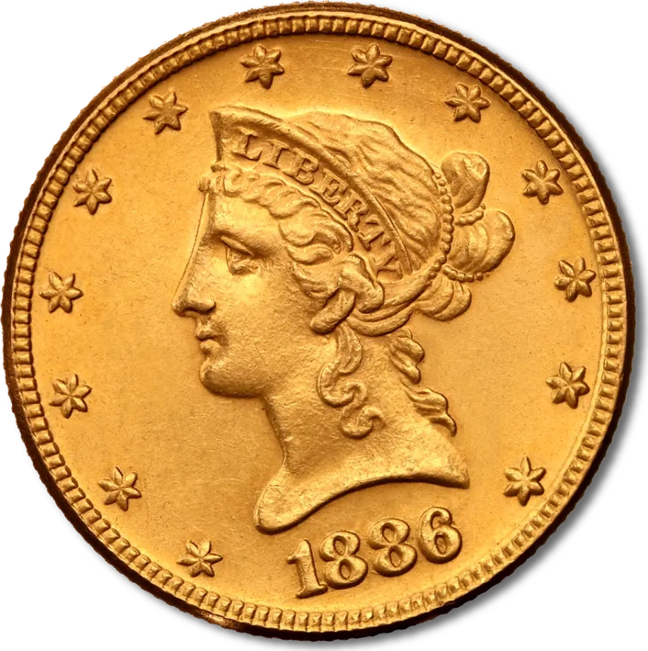 10 Dolarów Amerykański Orzeł "Liberty Head" Złota Moneta | 1866-1907