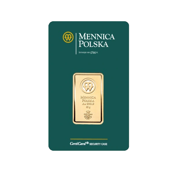 10 g Złota Sztabka | Mennica Polska (uszkodzony CertiCard)