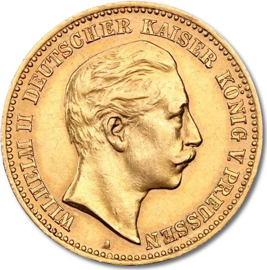 10 Marek Cesarz Niemiecki i Król Prus Wilhelm II Złota Moneta | 1889 - 1913