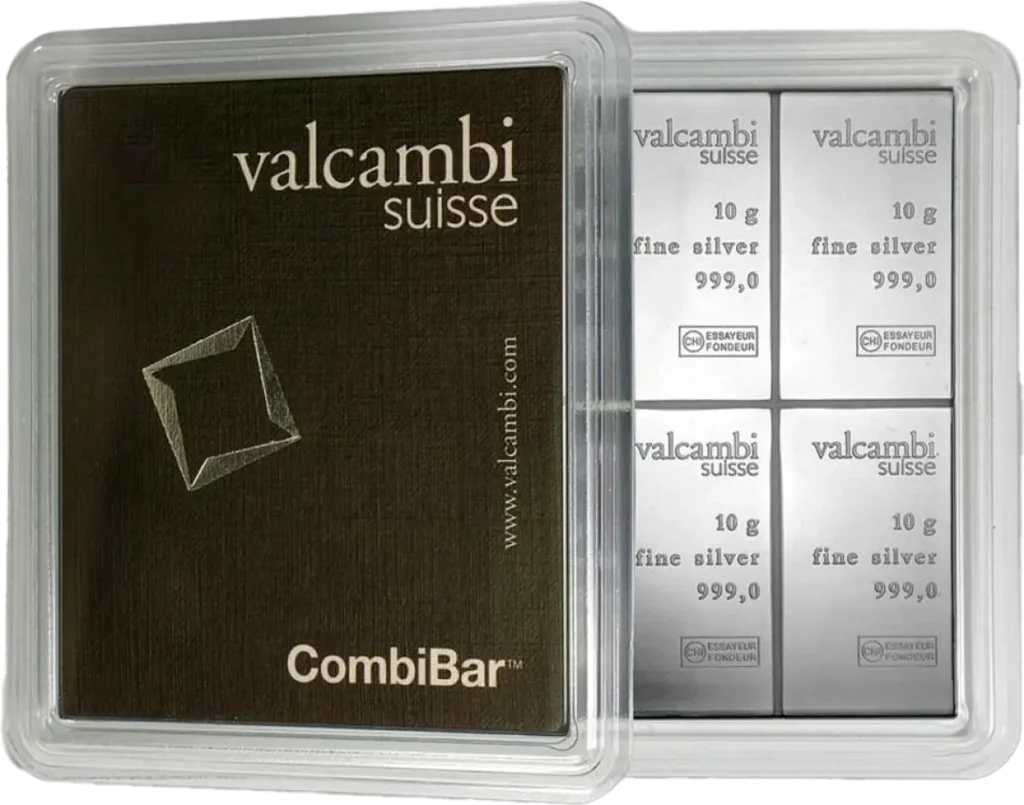 10 x 10g Srebrna Sztabka | CombiBar® | Valcambi