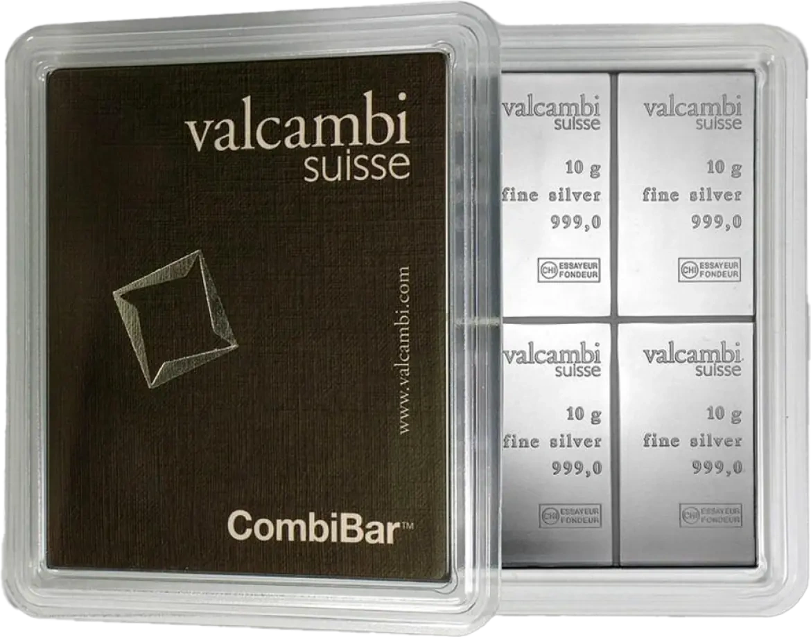10 x 10g Srebrna Sztabka | CombiBar® | Valcambi