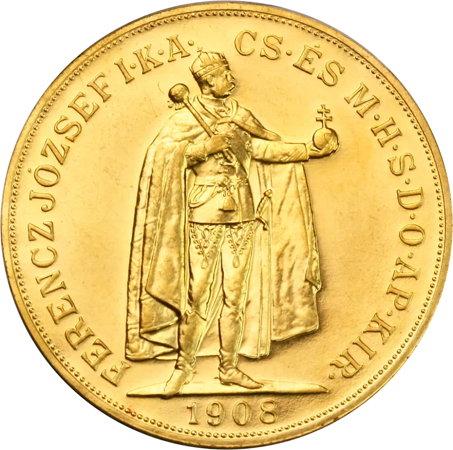 100 Koron Węgierskich Franciszek Józef I Złota Moneta