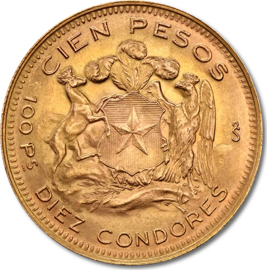 100 Peso Chile Złota Moneta | 1895 -1980