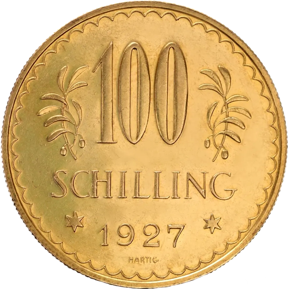 100 Szylingów Austriackich Złota Moneta | 1925 - 1934