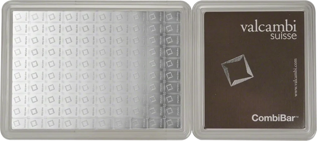 100 x 1g Srebrna Sztabka | CombiBar® | Valcambi