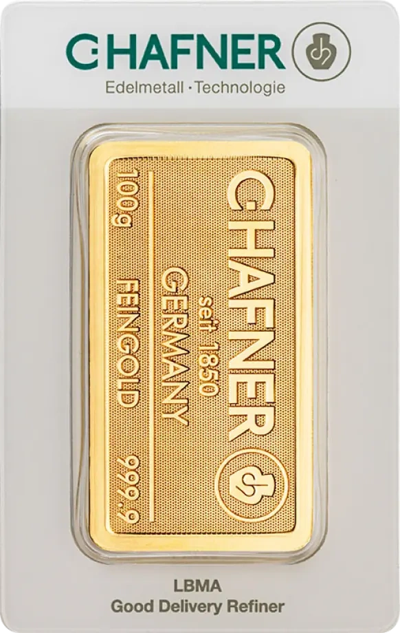 100g Złota Sztabka Bita | C.Hafner