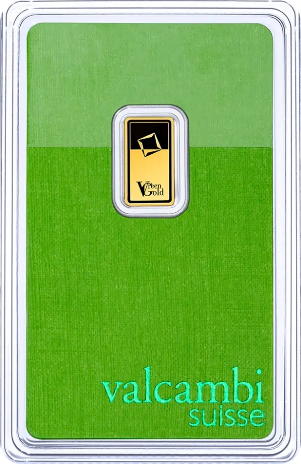 1g Złota Sztabka | Valcambi | Green Gold