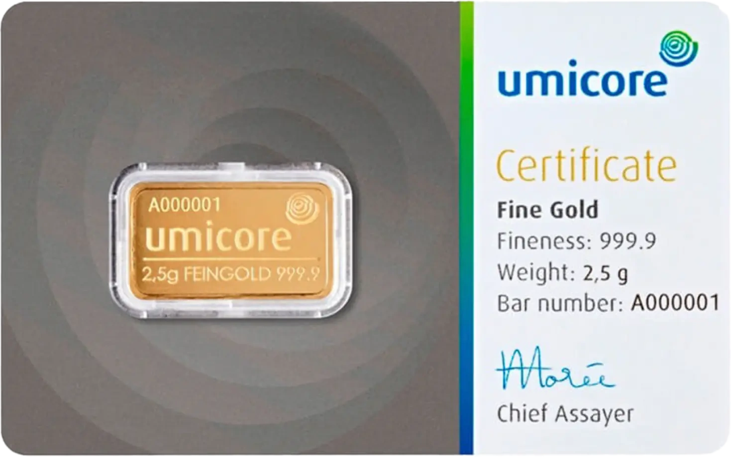 2.5g Złota Sztabka | Umicore