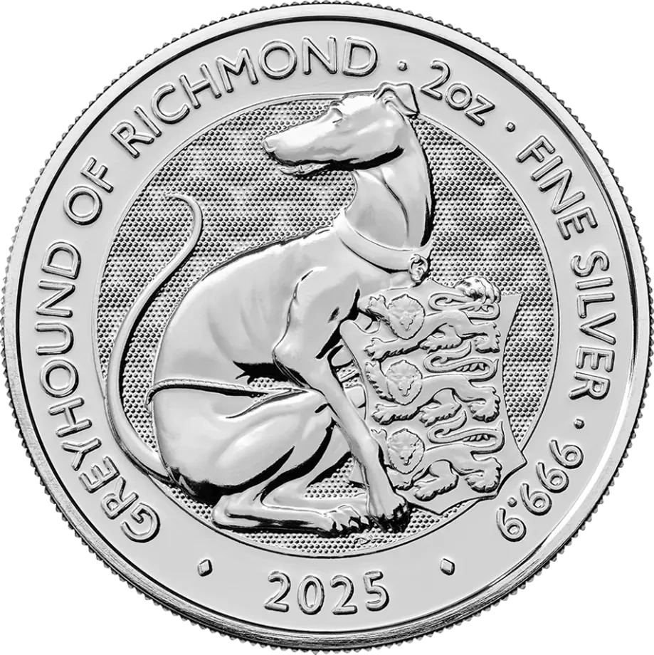 2 oz Bestie Tudorów Greyhound of Richmond Srebrna Moneta |2 gat. | 2025