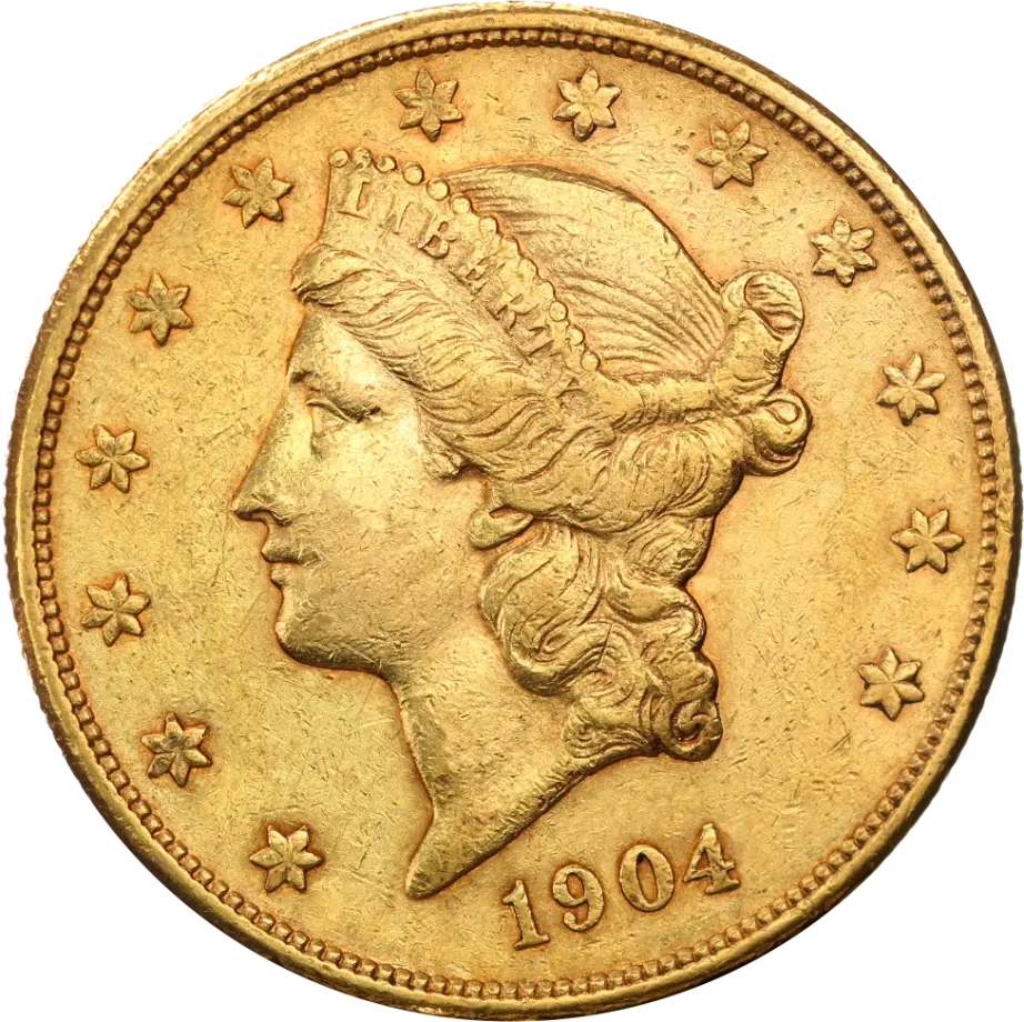 20 Dolarów Podwójny Orzeł "Liberty Head" Złota Moneta | 1850 -1907