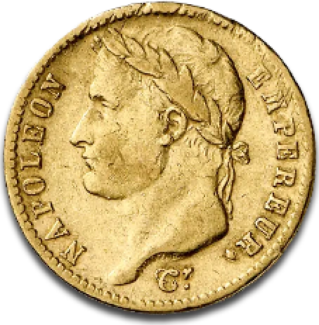 20 Franków Francuskich Napoleon Bonaparte Złota Moneta | 1802-1814