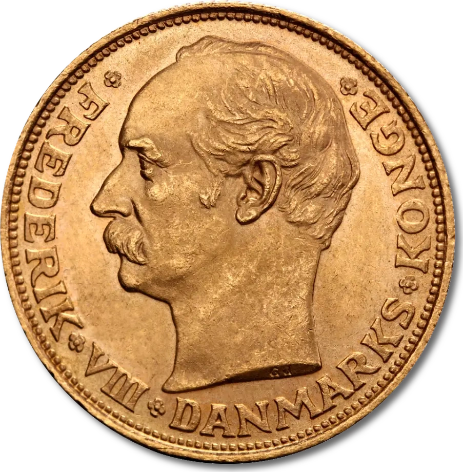 20 Koron Dania Fryderyk VIII Złota Moneta | 1908-1912