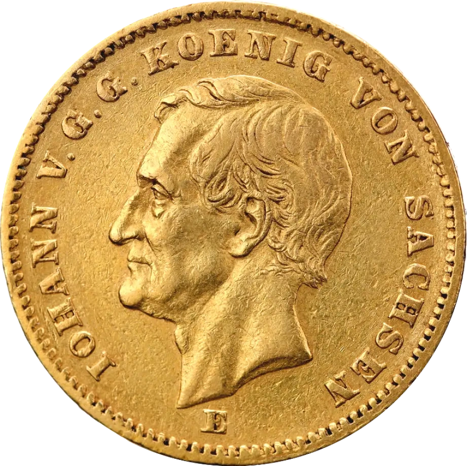 20 Marek Król Saksonii Jan Złota Moneta | 1872 - 1873