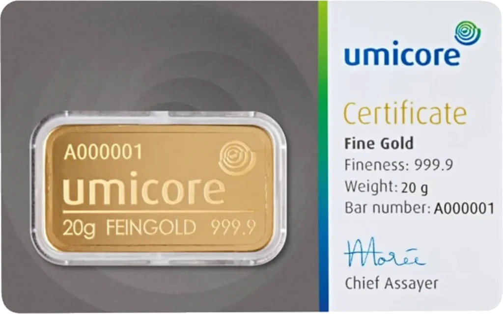 20g Gold Bar | Umicore