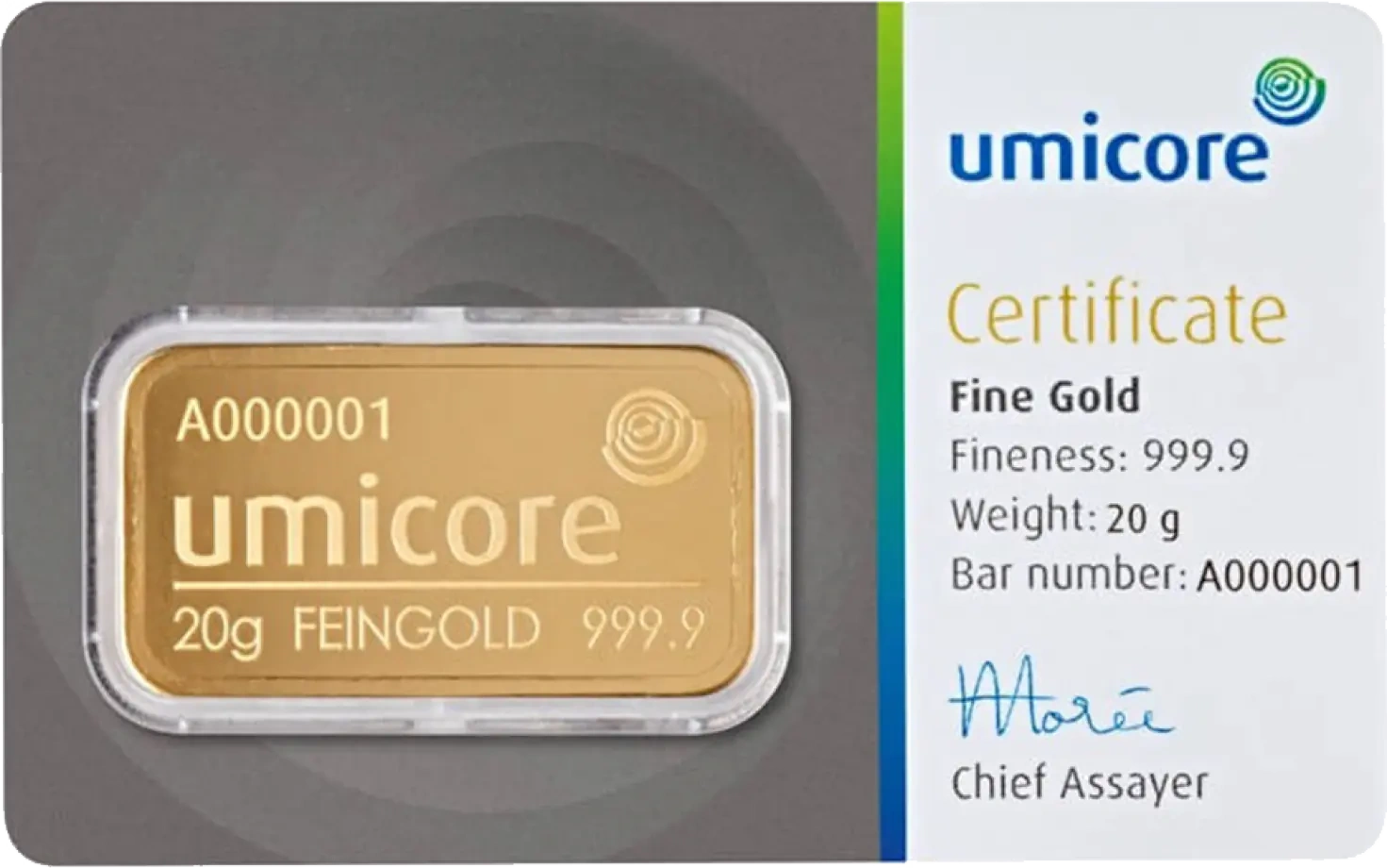 20g Gold Bar | Umicore