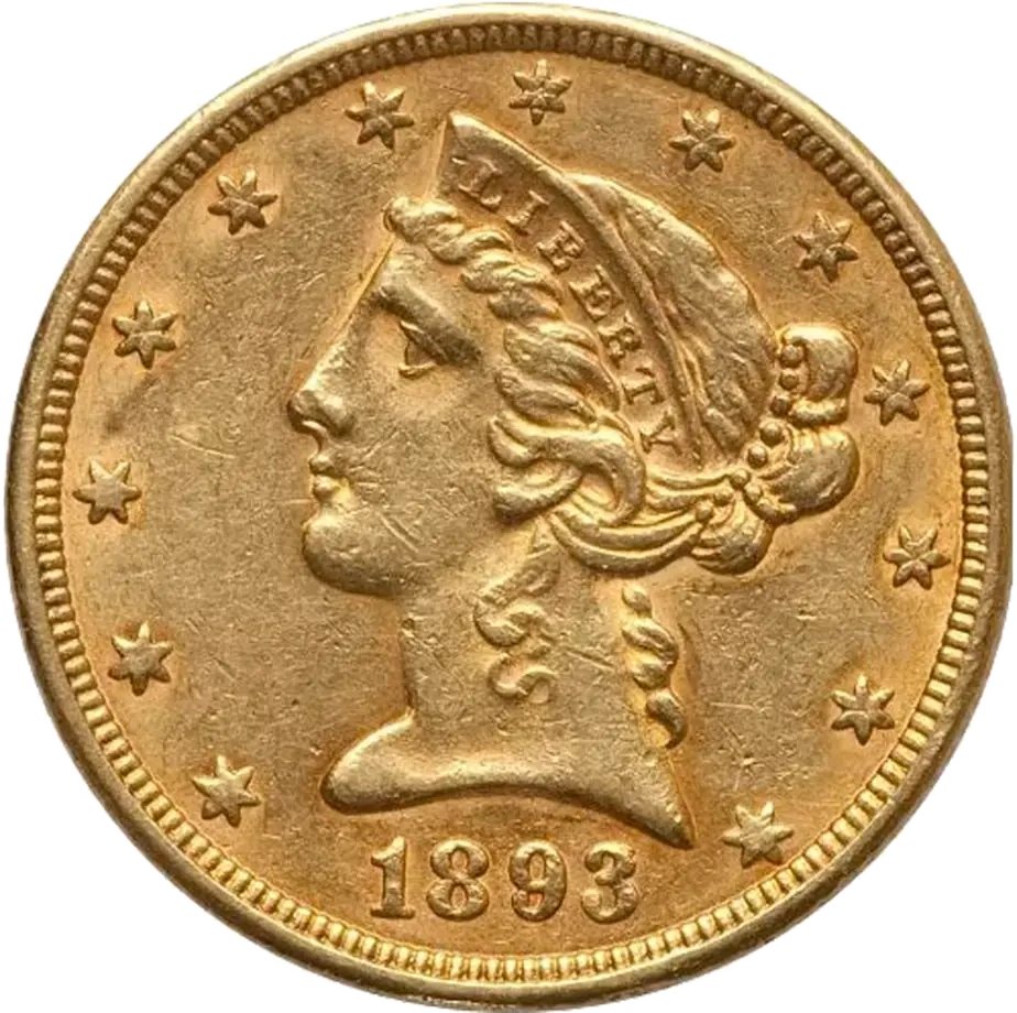 5 Dolarów "Liberty Head" Złota Moneta | 1795-1929