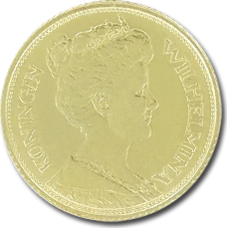 5 Dutch Guilders Wilhelmina | Gold | 1892-1933