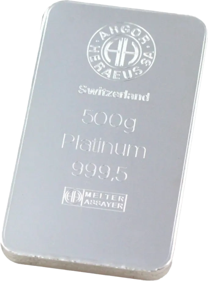 500g Platynowa Sztabka | Argor-Heraeus