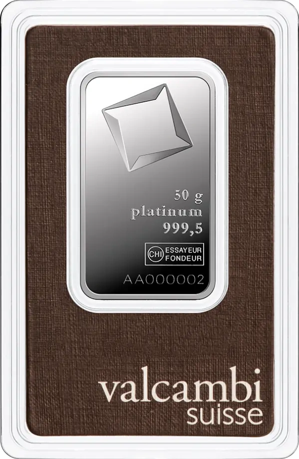 50g Platynowa Sztabka | Valcambi