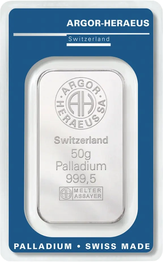 50g Sztabka Palladu | Argor-Heraeus