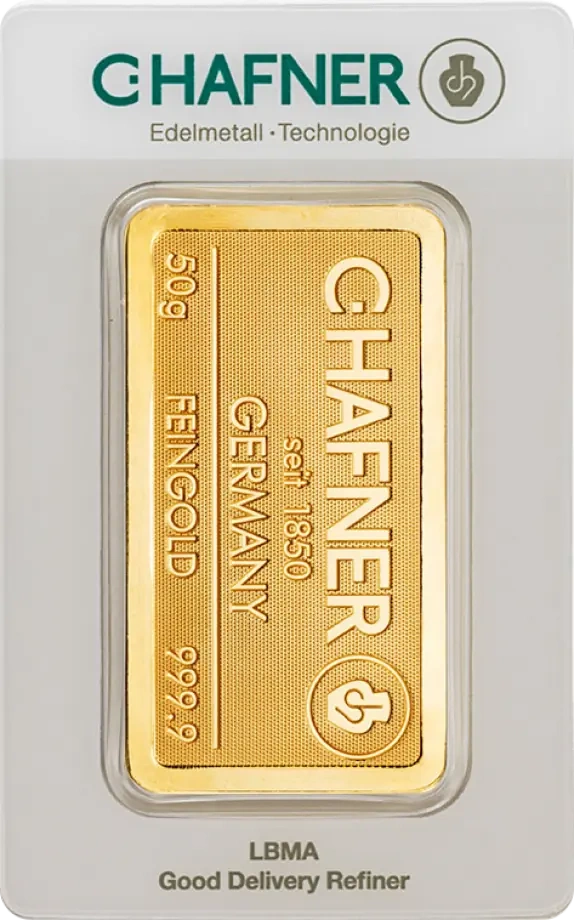 50g Złota Sztabka C.Hafner