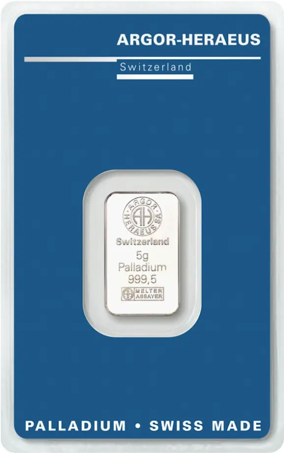 5g Sztabka Palladu | Argor-Heraeus