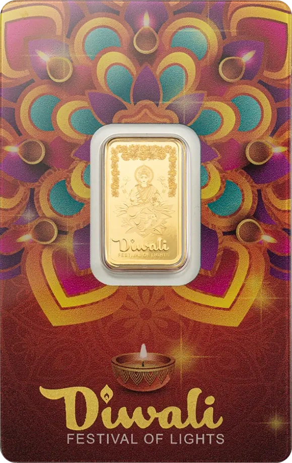 5g Złota Sztabka | PAMP | Diwali Lakshmi & Rangoli
