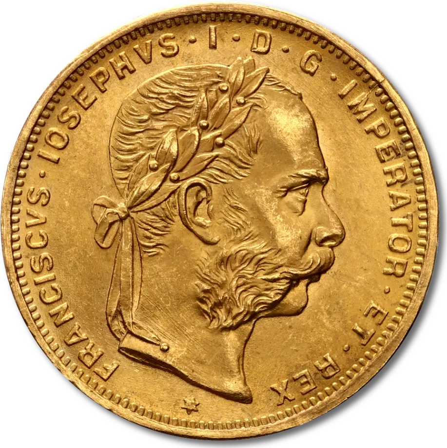 8 Florenów 20 Franków Austria Złota Moneta | Nowe Bicie