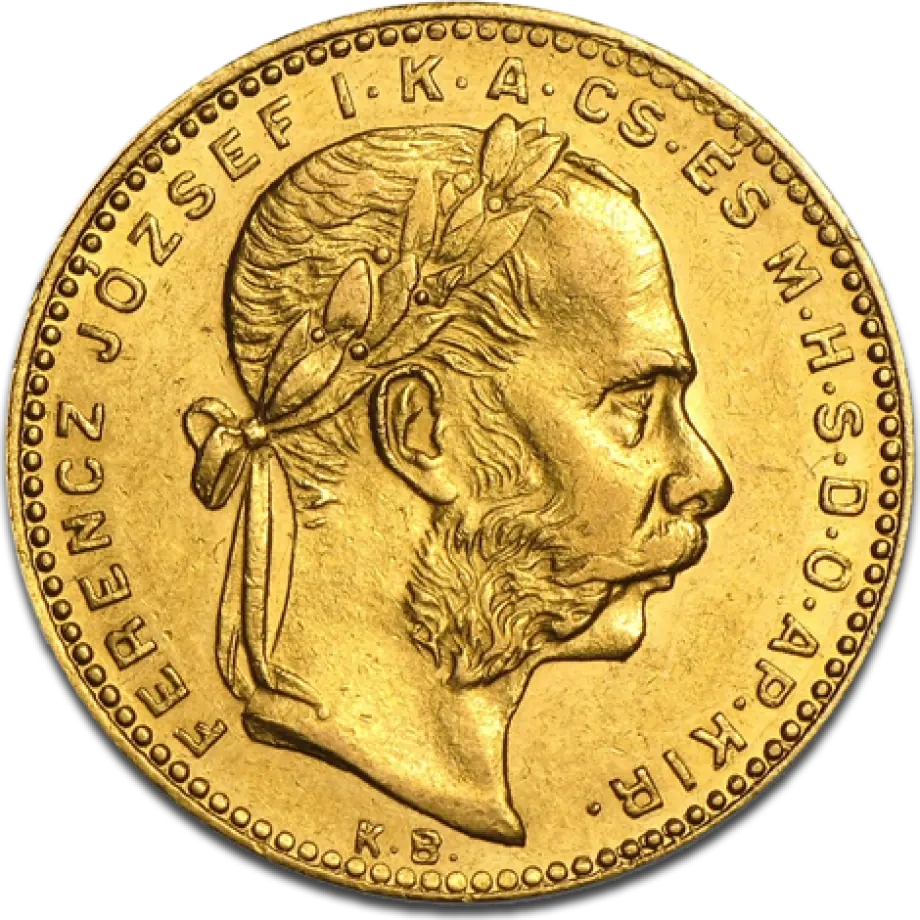 8 Forintów / 20 Franków Węgry Złota Moneta | 1870 - 1892