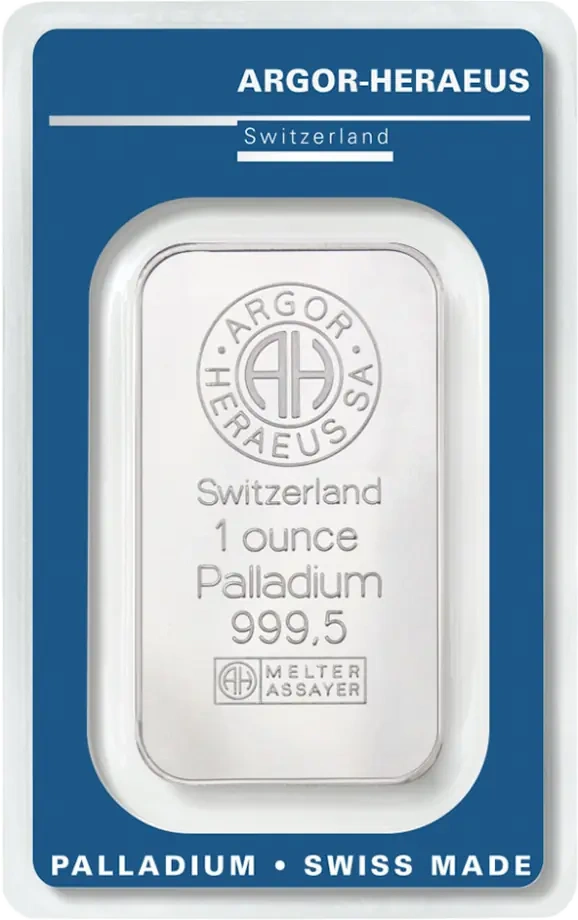 1 oz Sztabka Palladu | Argor Heraeus