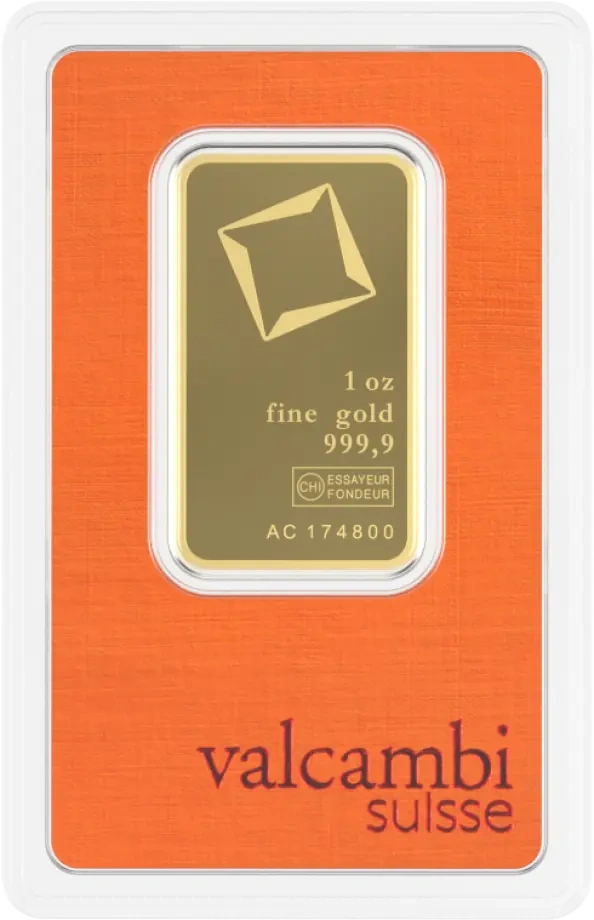 1 Uncja Złota Sztabka | Valcambi