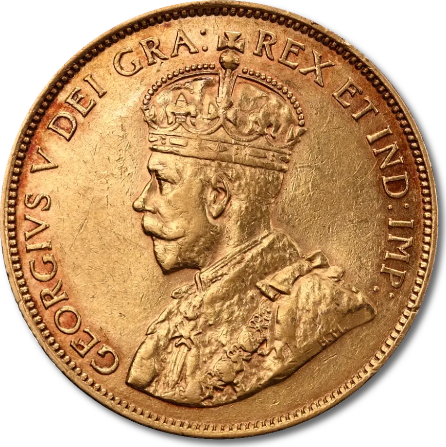10 Dolarów Kanadyjskich Jerzy V Złota Moneta | 1912 - 1914