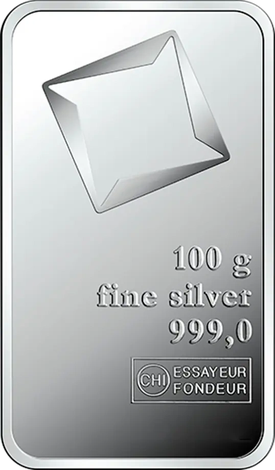 100g Srebrna Sztabka | Valcambi
