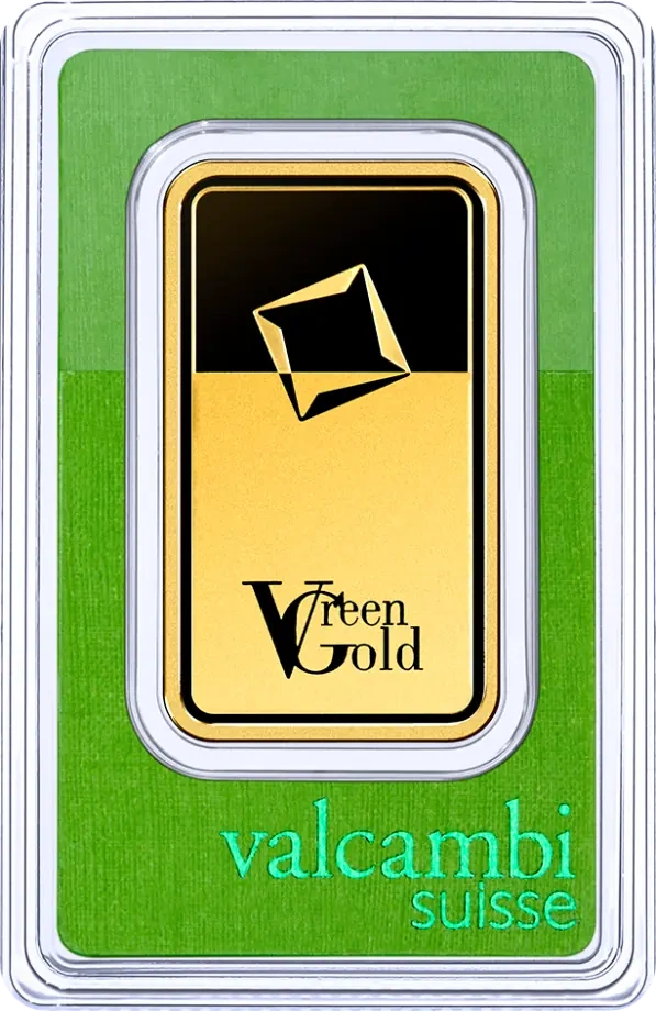 100g Złota Sztabka | Valcambi | Green Gold