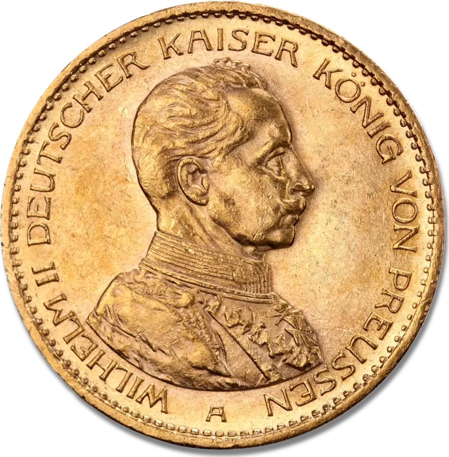 20 Marek Cesarz Niemiecki i Król Prus Wilhelm II w Mundurze Złota Moneta | 1913 - 1914