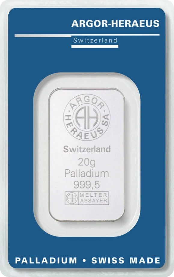 20g Sztabka Palladu | Argor-Heraeus