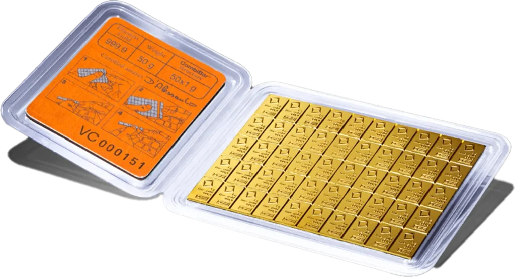 50 x 1 g CombiBar® Złota Sztabka | Valcambi