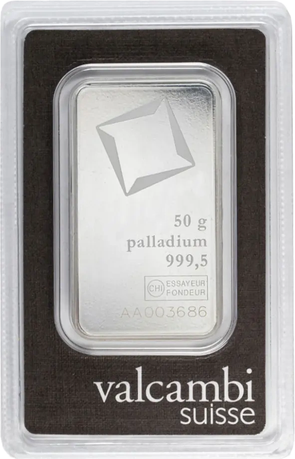 50g Sztabka Palladu | Valcambi
