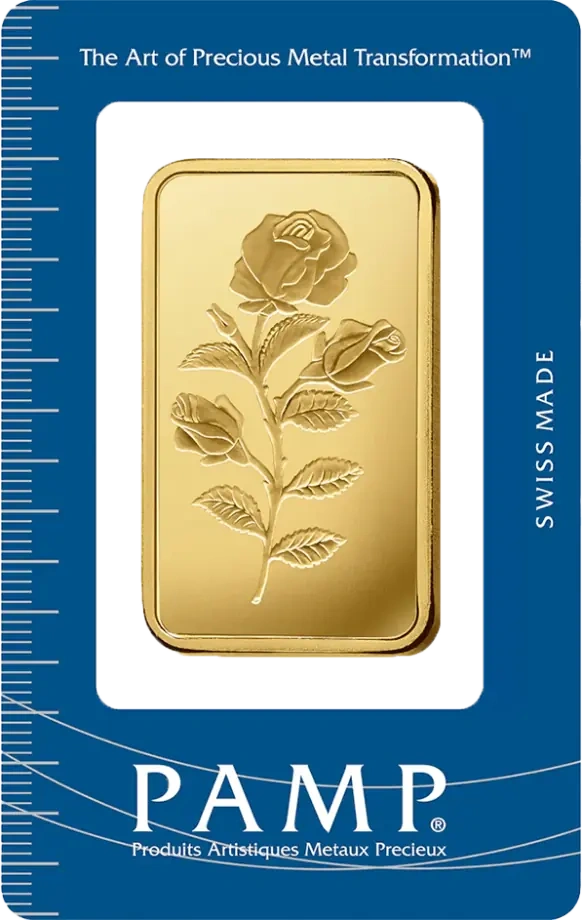 50g Złota Sztabka Róża | PAMP