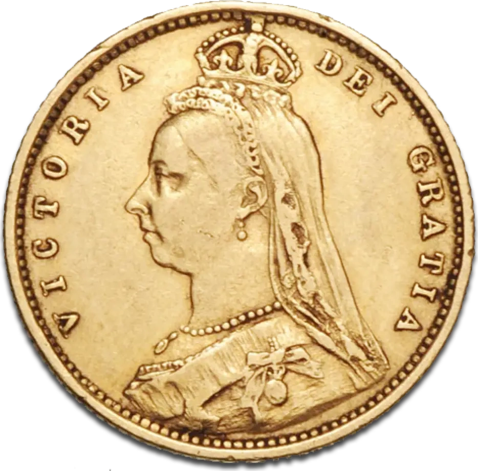 Pół Suwerena Królowa Wiktoria Jubileusz Złota Moneta | 1887 - 1893
